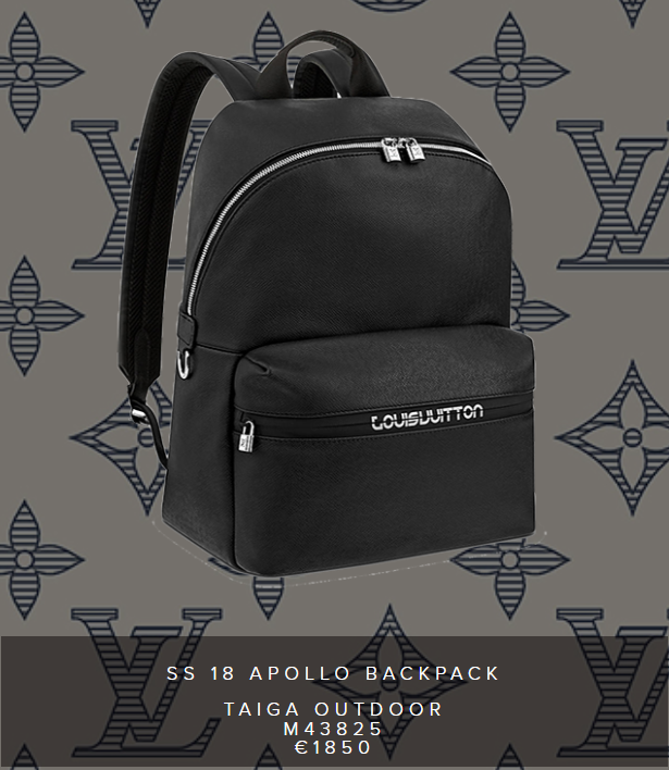 Louis Vuitton Backpack Apollo Taiga Outdoor Black in Taiga with