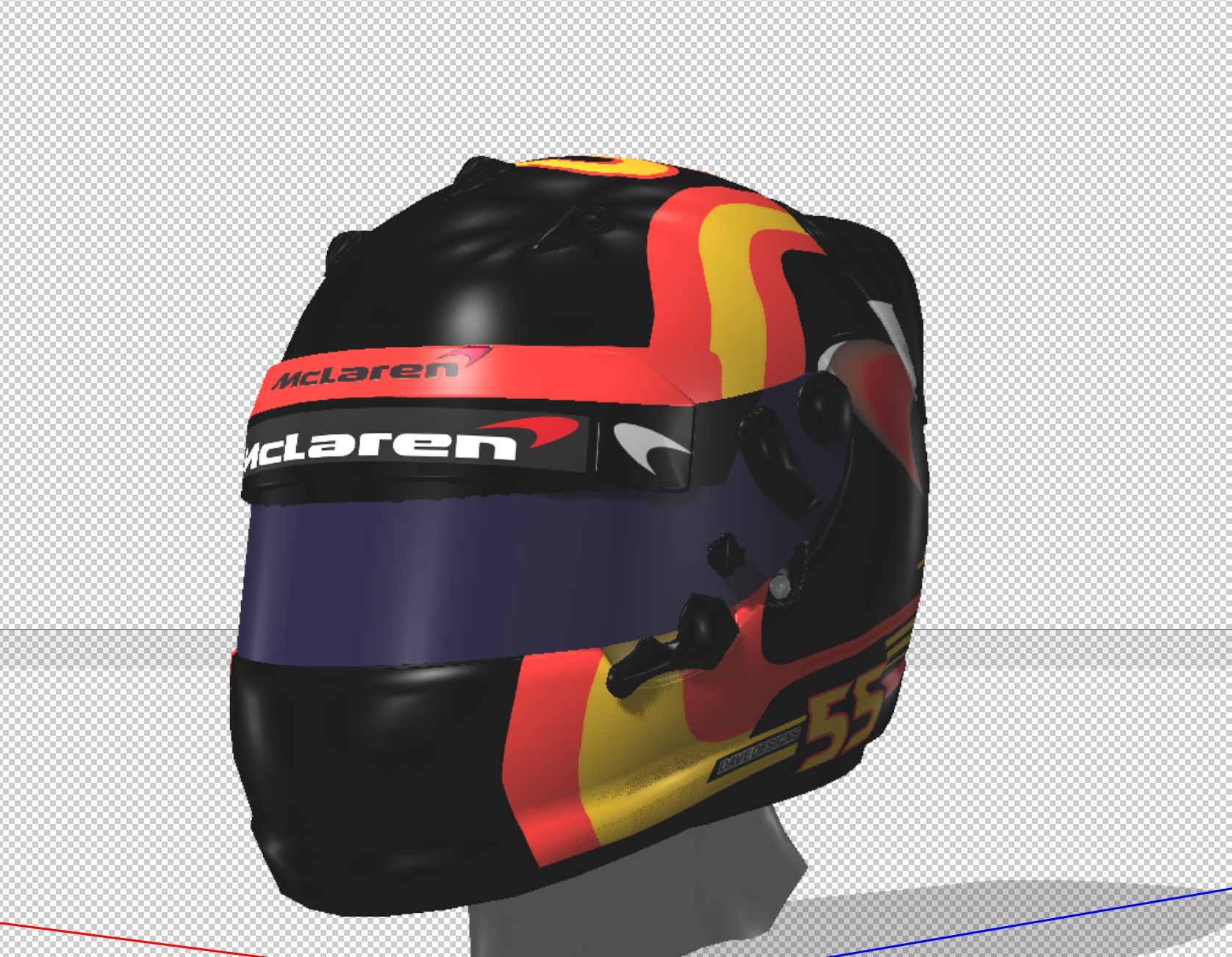 Carlos Sainz McLaren Helmet | OverTake.gg (Formerly RaceDepartment)