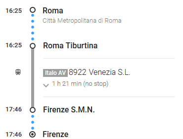 Roma Firenze in treno