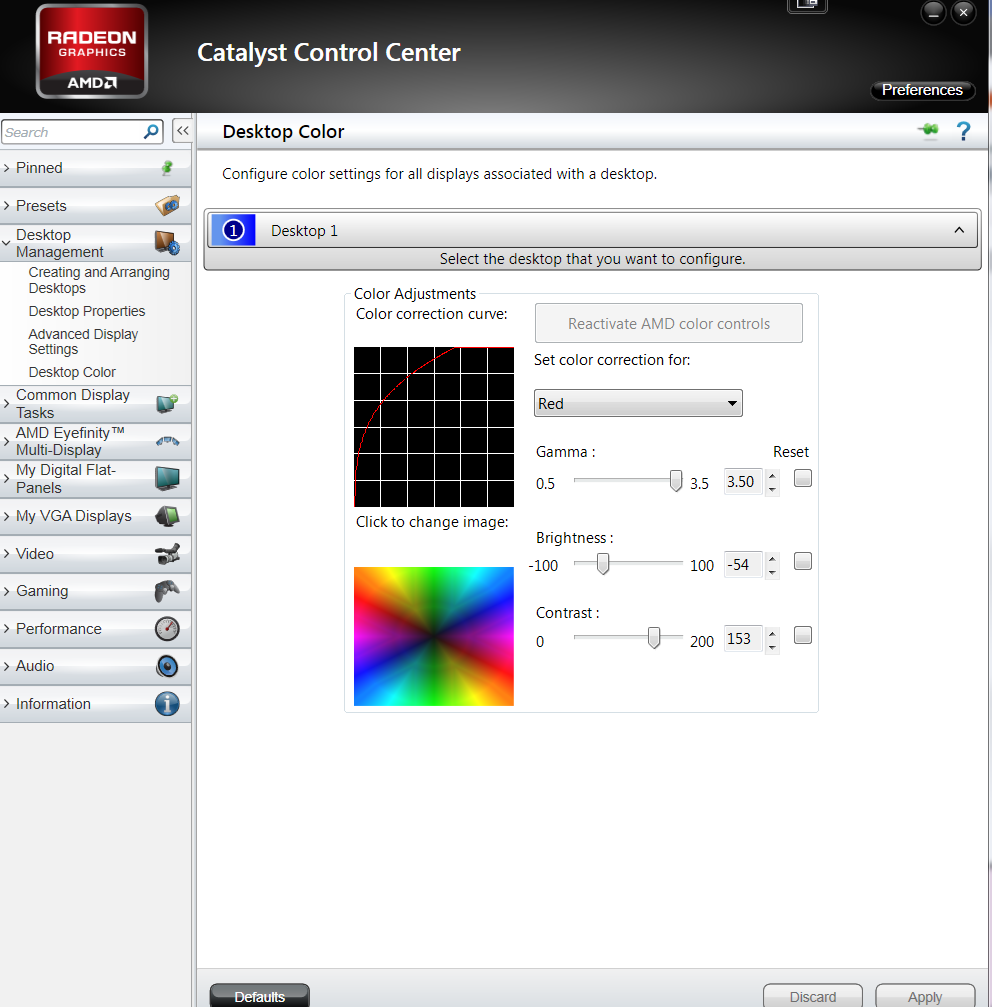 Программа для настройки монитора. Radeon Control. Catalyst Control Center 12.1. Программа Color Controls. Gamma на АМД.