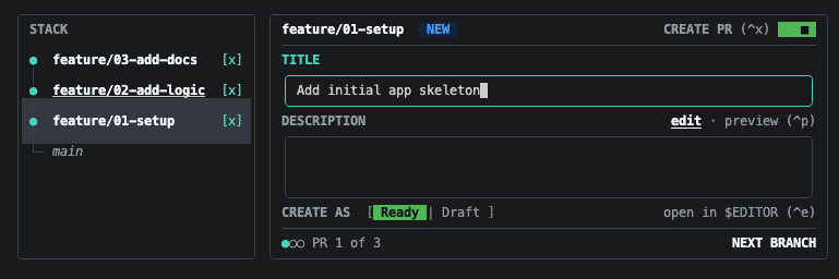 stack submit 1