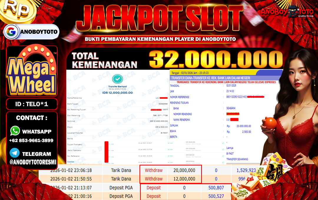 ANOBOYTOTO di PP Live Megawheel Pragmatic Live Dealer RP.32.000.000 LUNAS