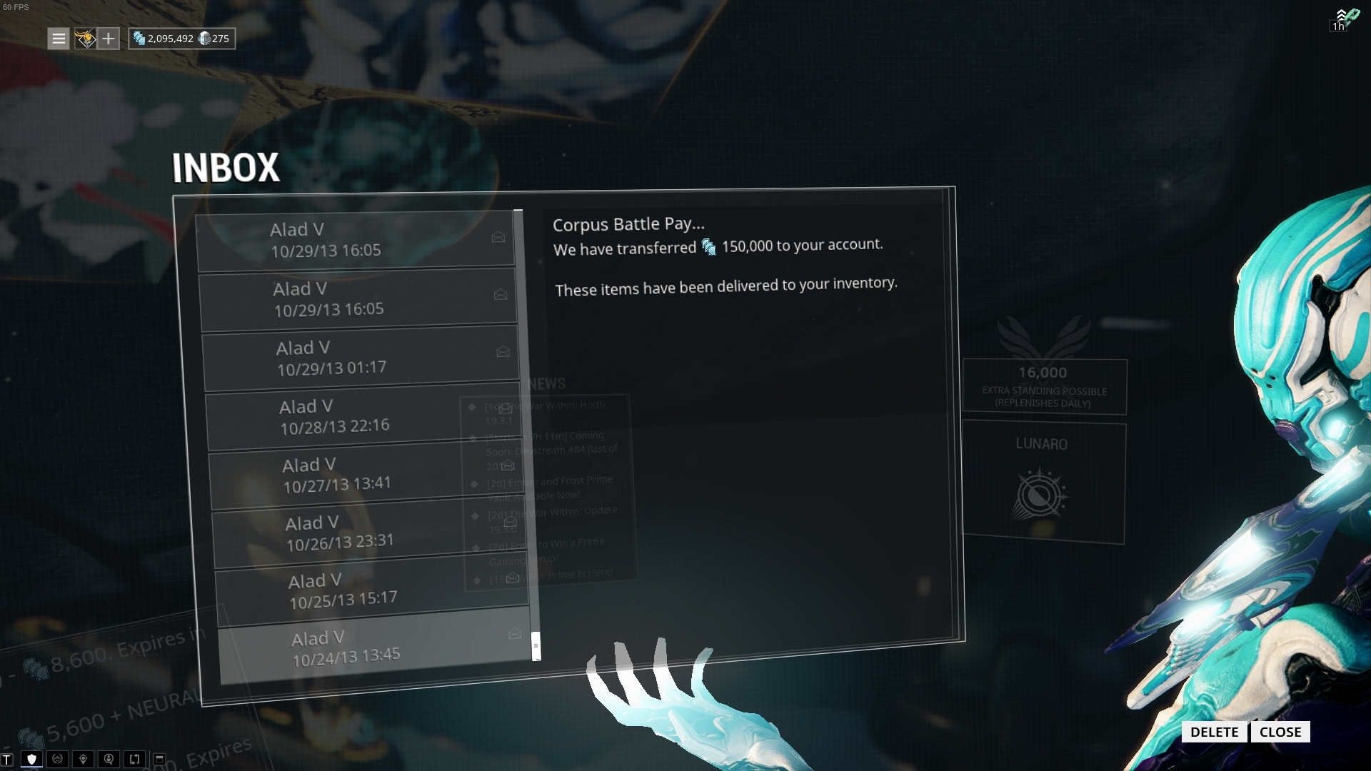 What's the oldest mail you have in your inbox? : r/Warframe