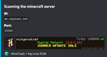 Minecraft Discord Server IP Address 