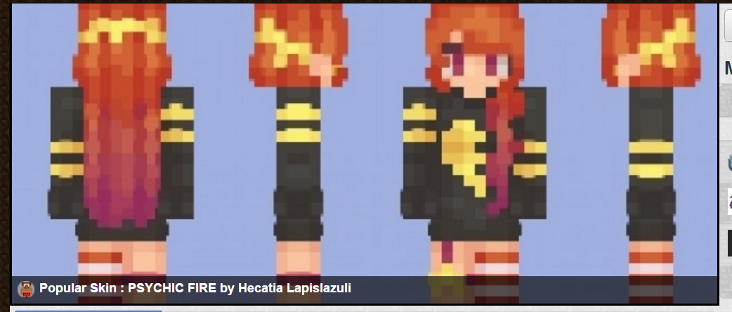 PSYCHIC FIRE - popreel!!! Minecraft Skin