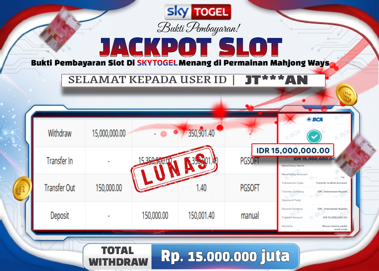 🏆 BUKTI   KEMENANGAN   Mahjong Ways  MEMBER   SKYTOGEL🏆