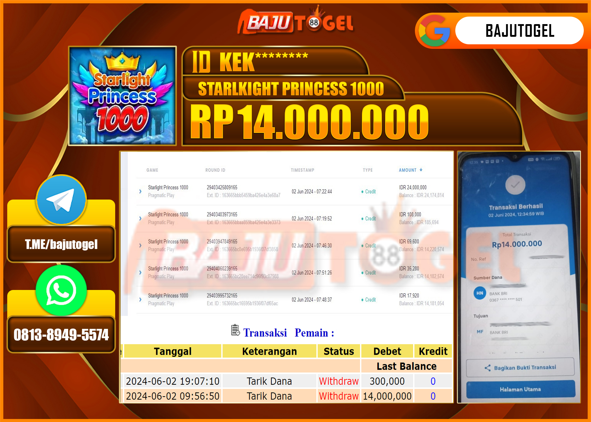 BAJUTOGEL JACKPOT SLOT GATES OF OLYMPUS 1000 Rp.14.000.000 LUNAS