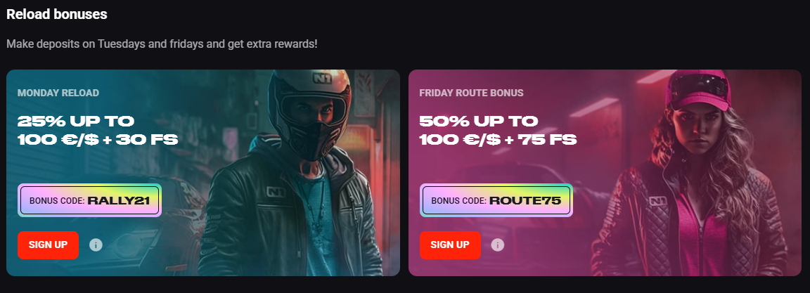 reload bonuses at n1