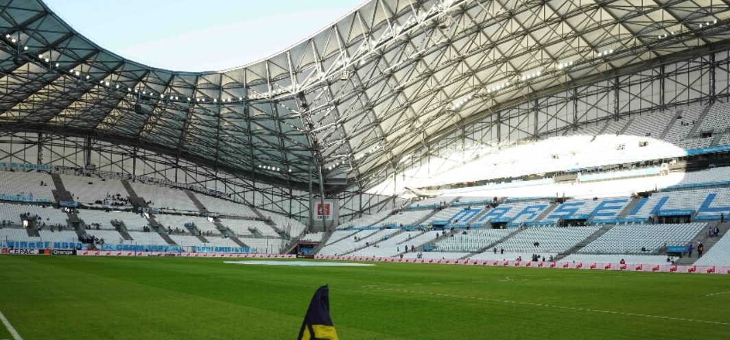 Het Stade Vélodrome in Marseille is een stadion tijdens de Olympische Spelen