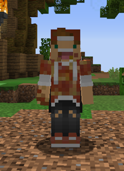 Can&#039;t Stop Eating Pizza! [Female Version in Disc.] Minecraft Skin