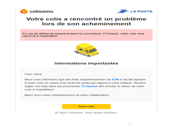 Colissimo - Laposte Letter High Quality Send Inbox HTML 2025