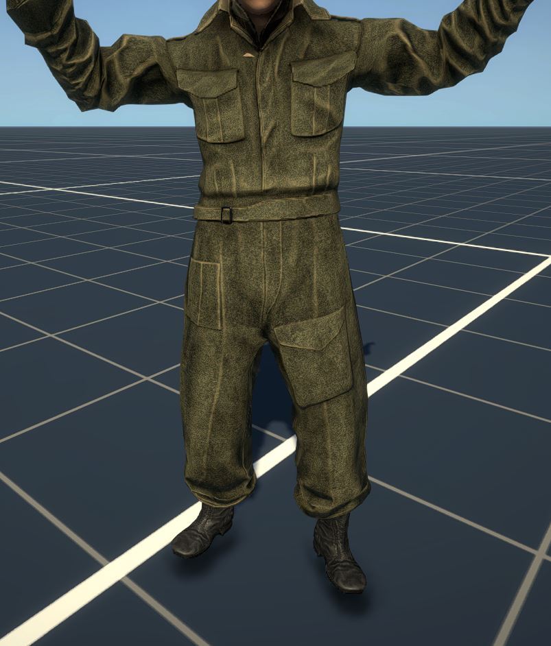 Battledress uniform with open collar