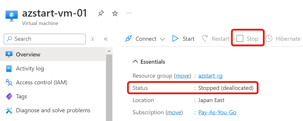 Azure VM Status