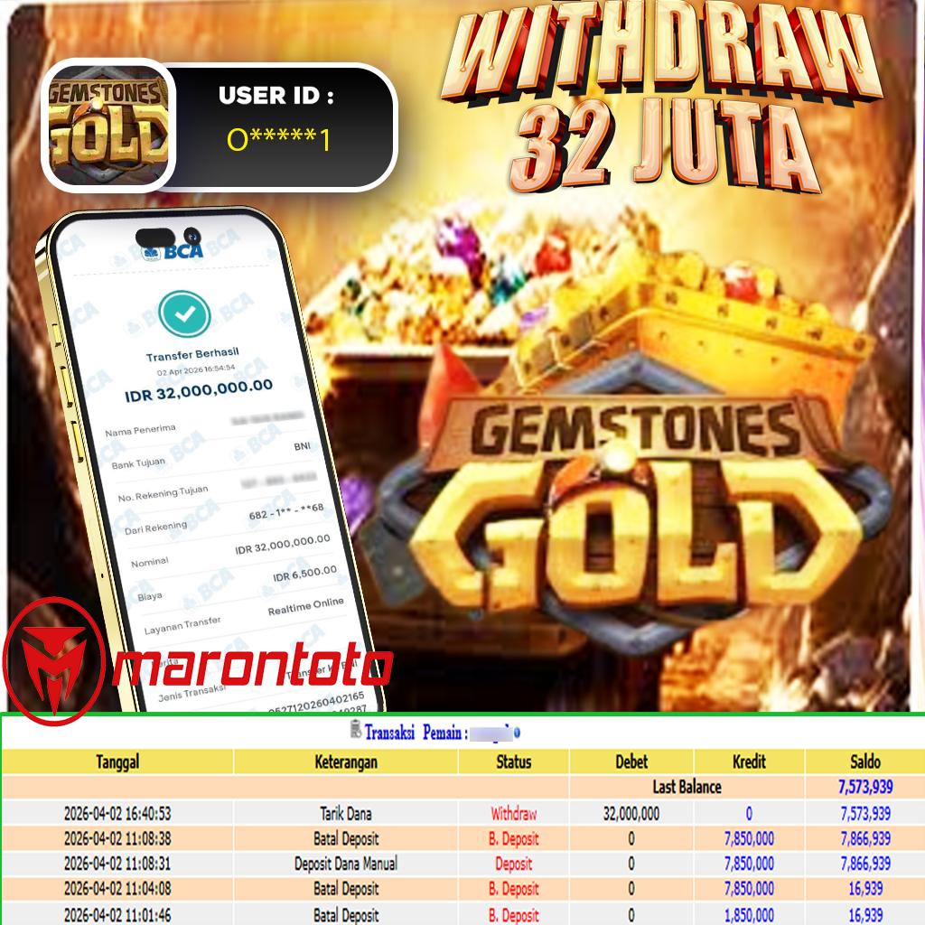 BUKTI JEPE SLOT GACOR DI GAMESTONES GOLD - PG SOFT