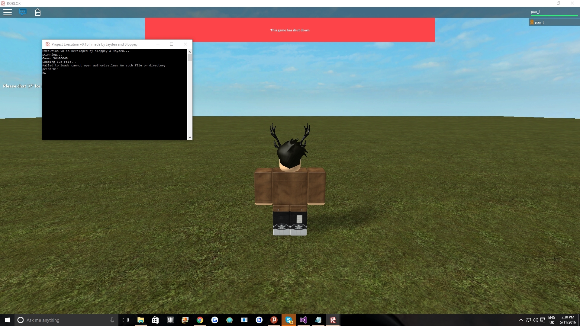 Exploit Hack Level 7 Project Execution - roblox execution game