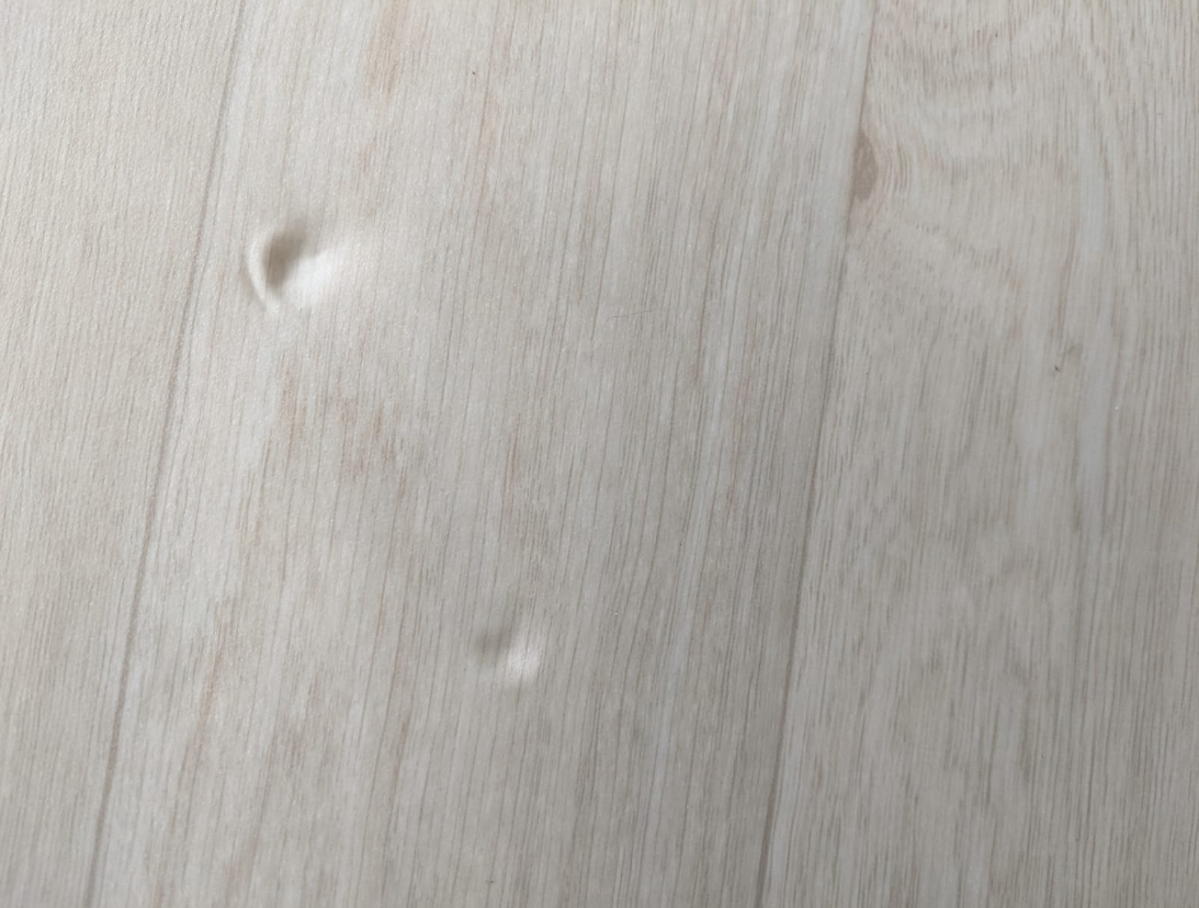 Vinyl flooring dents, any tried and tested ways to remove them? r