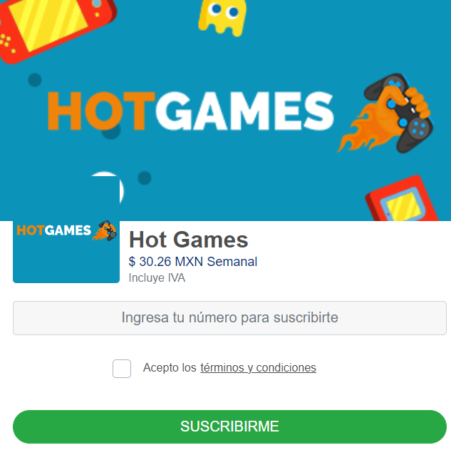 [1-click] MX | Hot Games (Telcel)