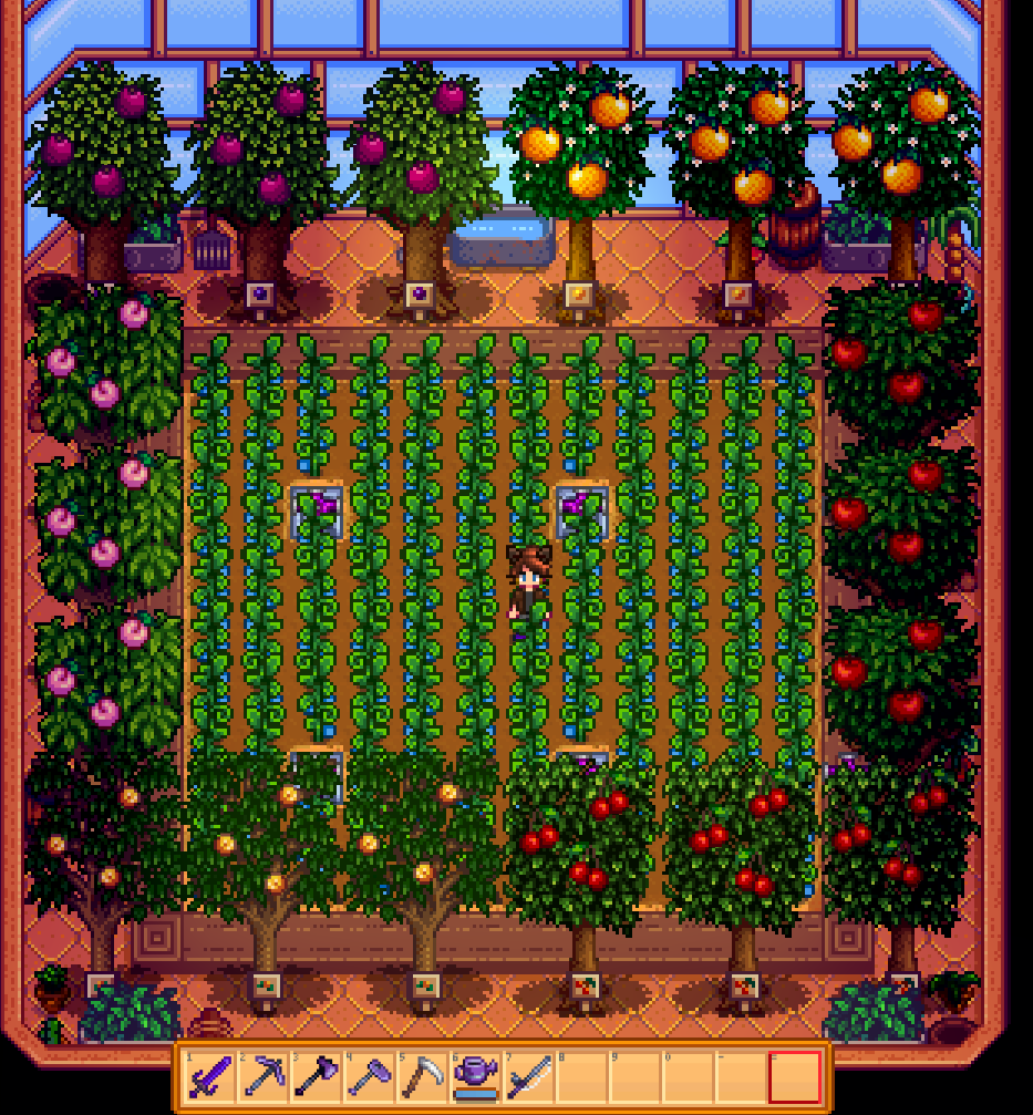 Can fruit trees grow in the greenhouse Stardew Valley General