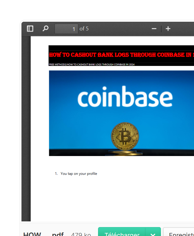 HOW TO CASHOUT BANK LOGS THROUGH COINBASE IN   5$📌Fresh-Method✅-High-Quality-PDF-✅Latest-