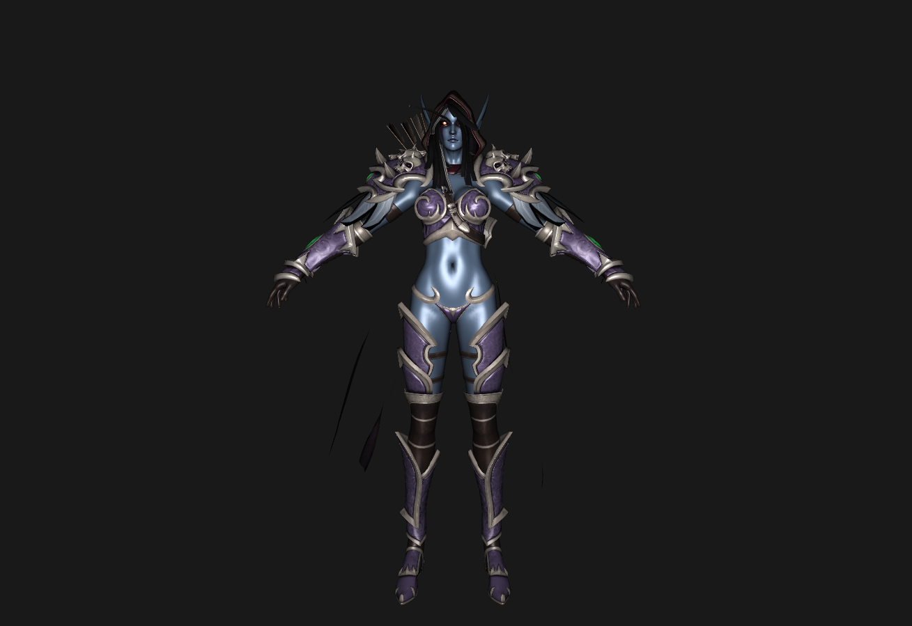 T pose Sylvanas in Sandbox T pose Sylvanas in Sandbox
