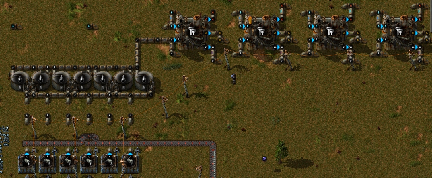 Схема нефтеперерабатывающего завода factorio