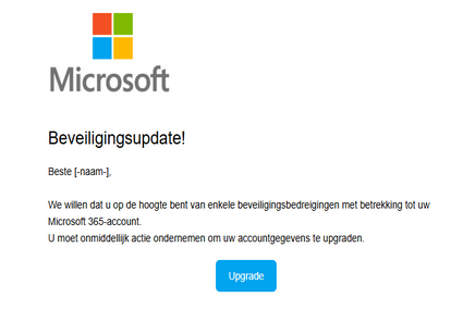 Microsoft upgrade - Netherlands - Letter Inbox To All