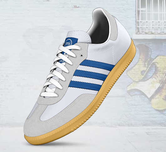 adidas samba blue stripes