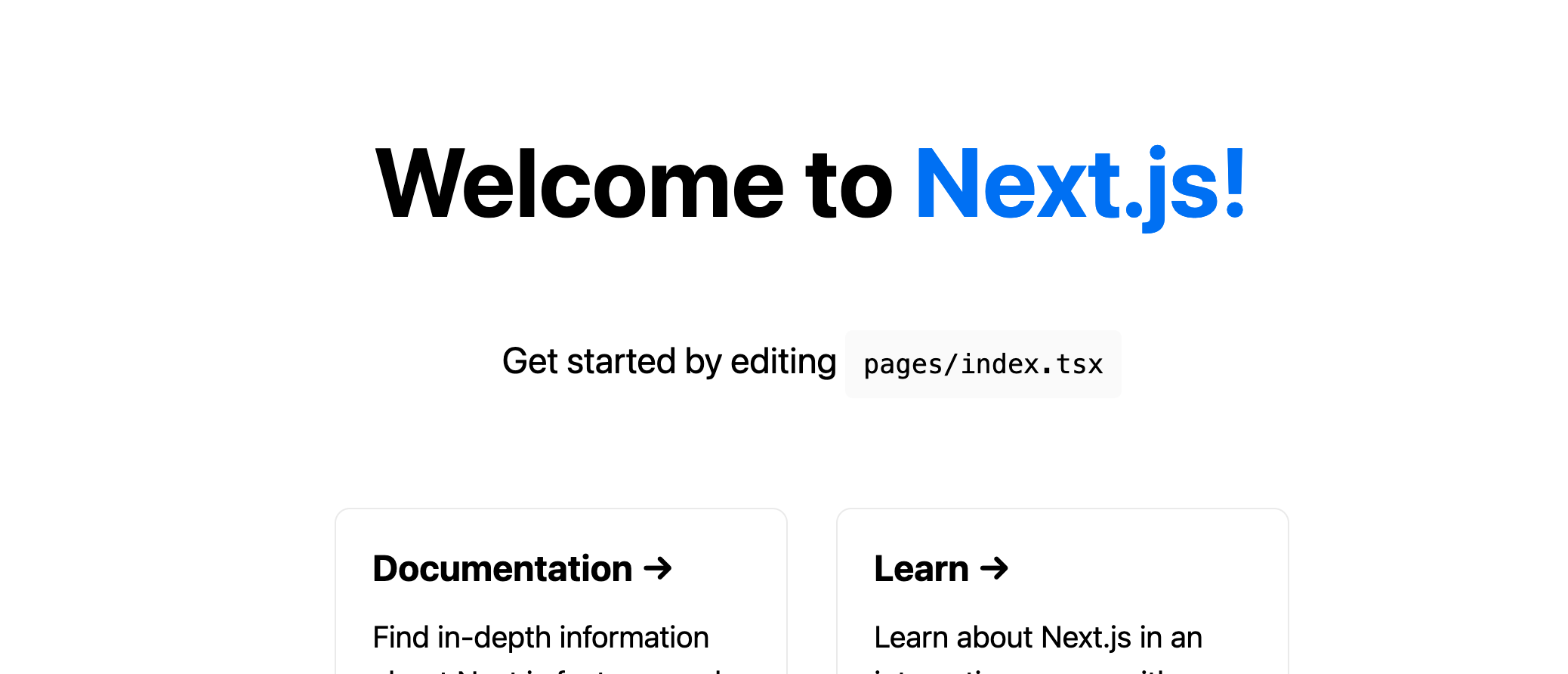 Welcome to Next.js!