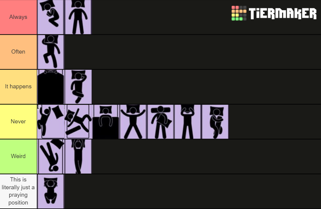 Sleeping Positions Rank Tier List - Off Topic - Steam Gamers Community