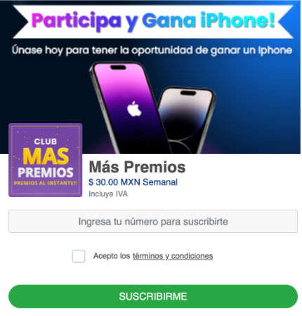 [2-click] MX | Mas Premios/ Win Iphone (Telcel) 