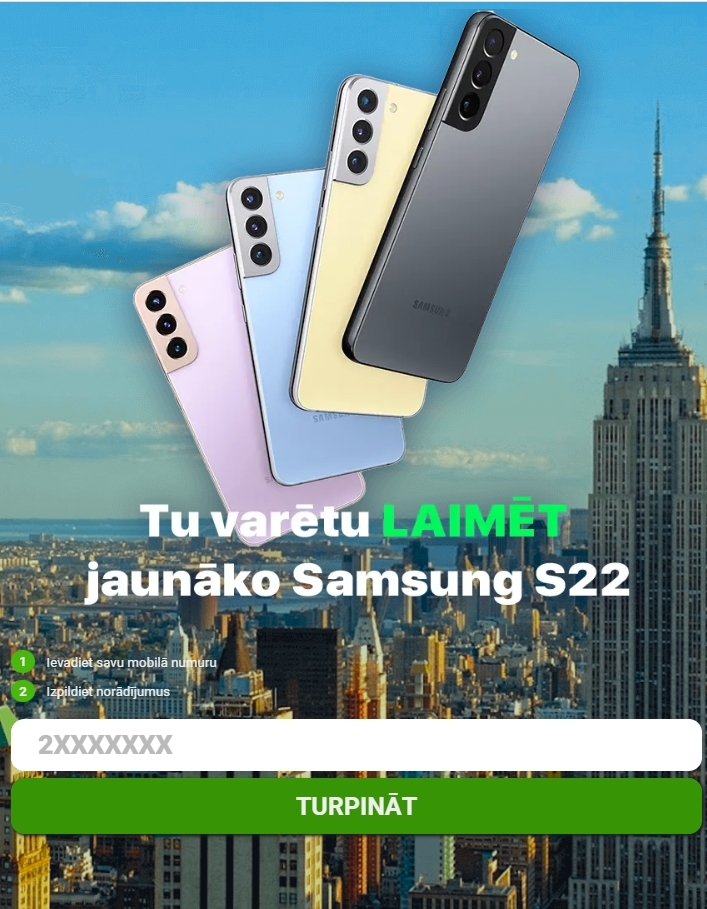[click2sms] LV | Win Samsung S22 v1 