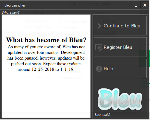 Bleu Is Coming Back