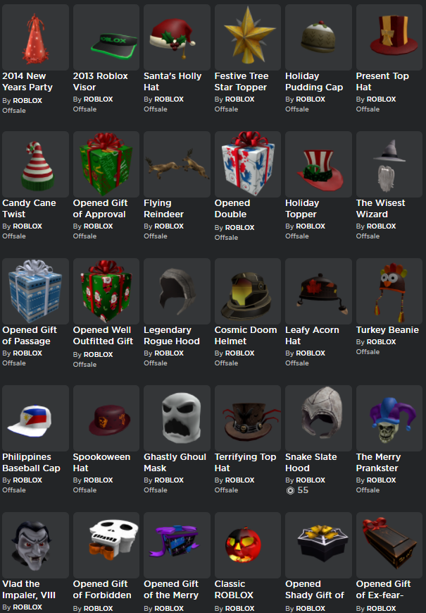 Obc Lifetime Account W Festive Valk Classic Roblox Pumpkin Head And Many Os Items - classic looking roblox hats