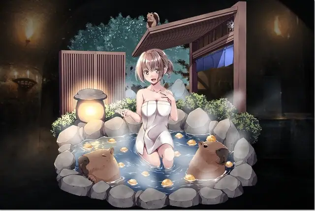 温泉ユニットのイラスト構図にマンネリ感？「いつも正面ドーン！」「サマーに比べてバリエーション少ない」の参考画像 - わんにゃんランド - アイギス攻略まとめ