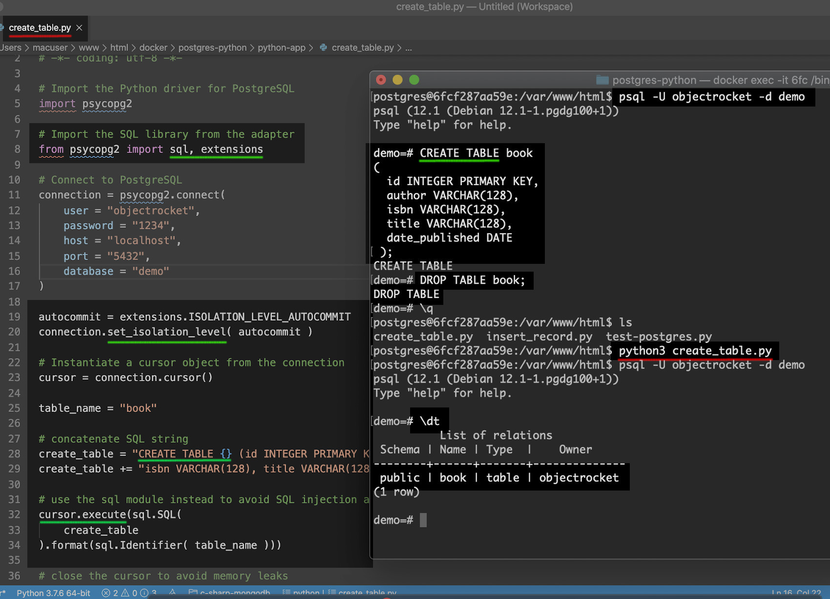 Бд пайтон. Python connect POSTGRESQL. Psql примеры. Psql создать таблицу. Create Table POSTGRESQL пример.