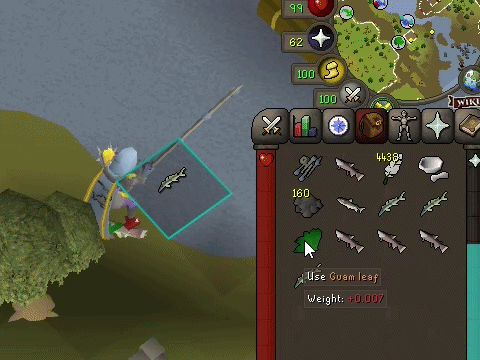 3 tick barbarian fishing with herb and tar gif