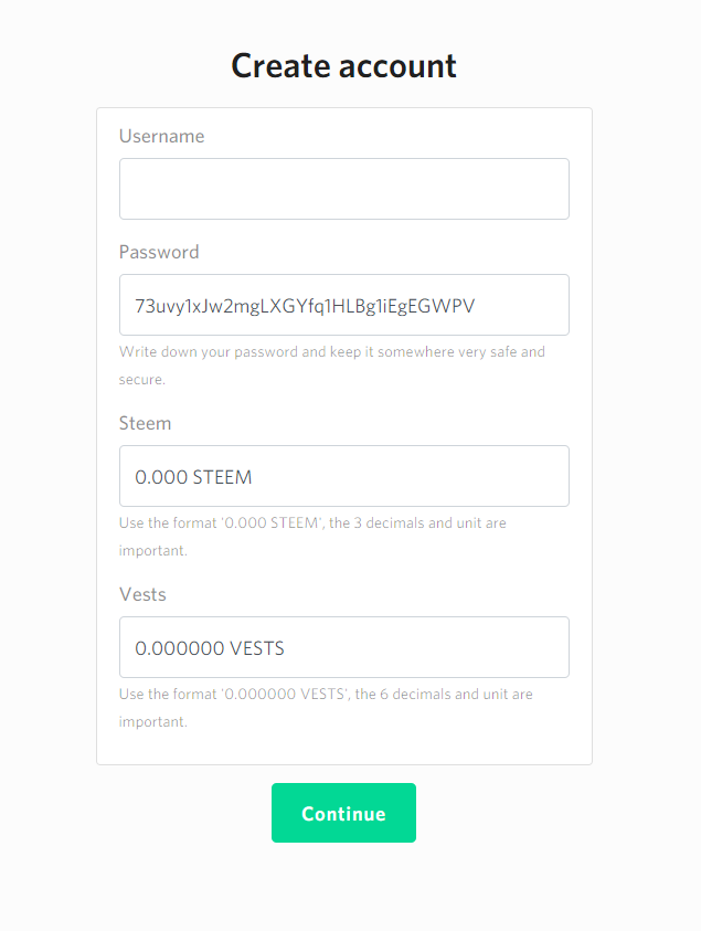 Steemconnect register/accounts/create modal
