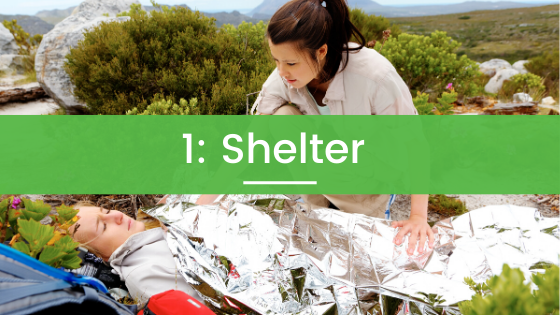 Space Blanket and Shelter for Emergencies in Nature