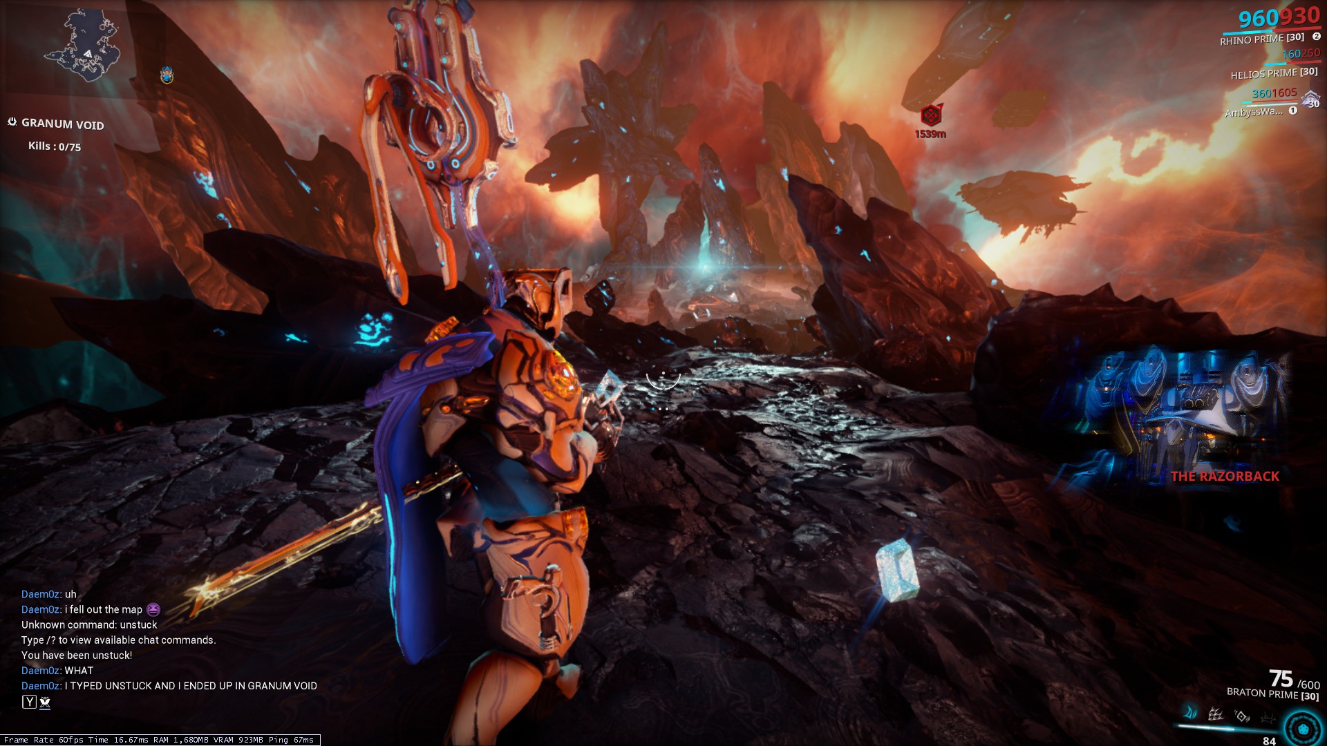 Fell out the map upon joining Razorback mission and unstuck command