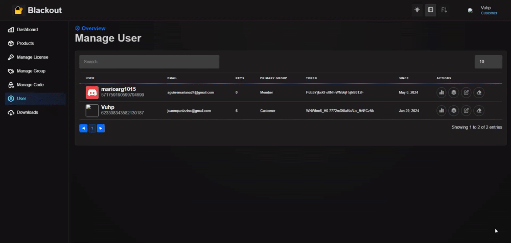 Blackout | 1 On Unique License Dashboard | BuiltByBit