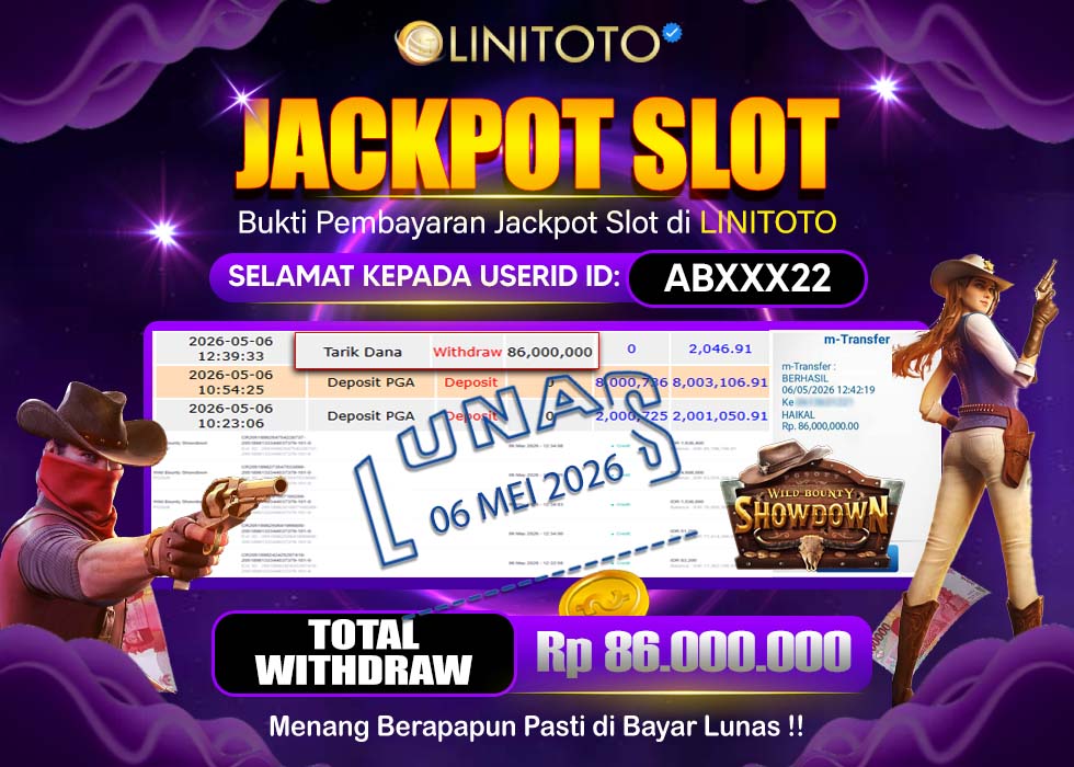 LINITOTO JACKPOT SLOT Wild Bounty Showdown Rp.86,000,000 - LUNAS