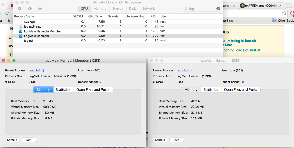 logmein hamachi failed to connect to engine mac