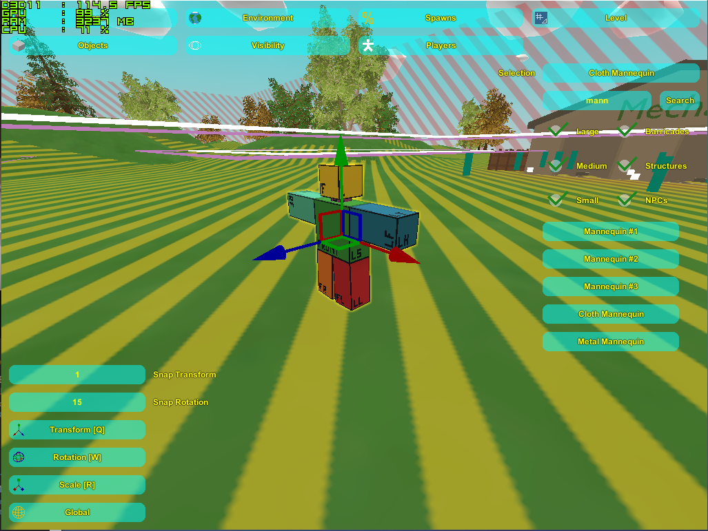 Cloth mannequin bug unturned