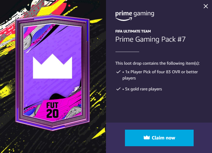 How to claim monthly FIFA 21 drops with Prime Gaming