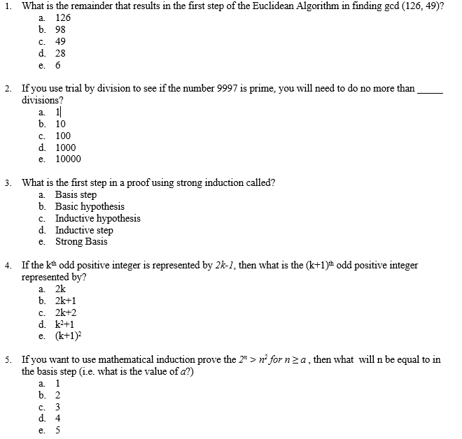 Solved 1. What Is The Remainder That Results In The First | Chegg.com