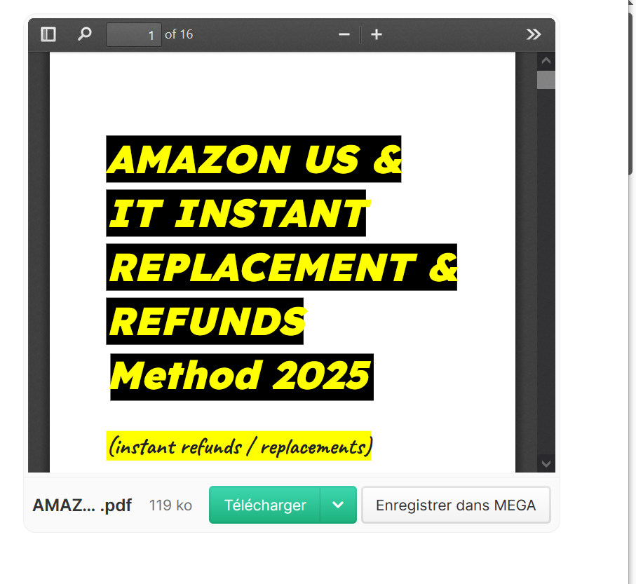 AMAZON US &amp; IT INSTANT REPLACEMENT &amp; REFUNDS Method  ❤️Fresh-Method✔️-High-Quality-PDF-✔️Latest-