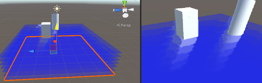 unity aquas asset not visible in the scene viewer