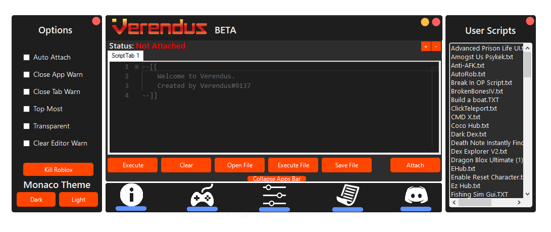 Release Verendus Beta New Roblox Exploit Wearedevs Forum - roblox delta exploit download