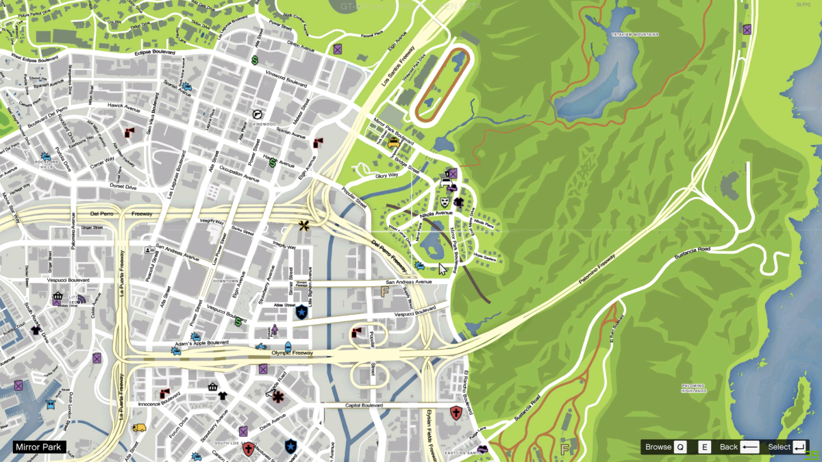 GTA 5 Map With Names