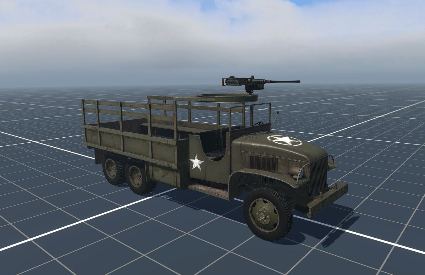 GMC CCKW Open back with M2 Browning HMG